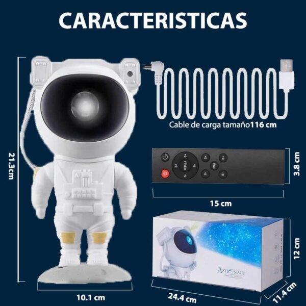 Lampara Astronauta Proyector de Galaxia